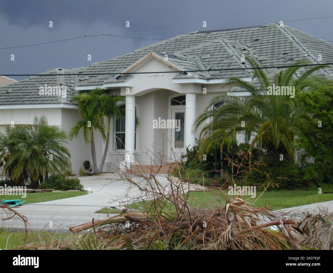 Hurricane Charley impact, Port Charlotte, Florida. Stock Photo