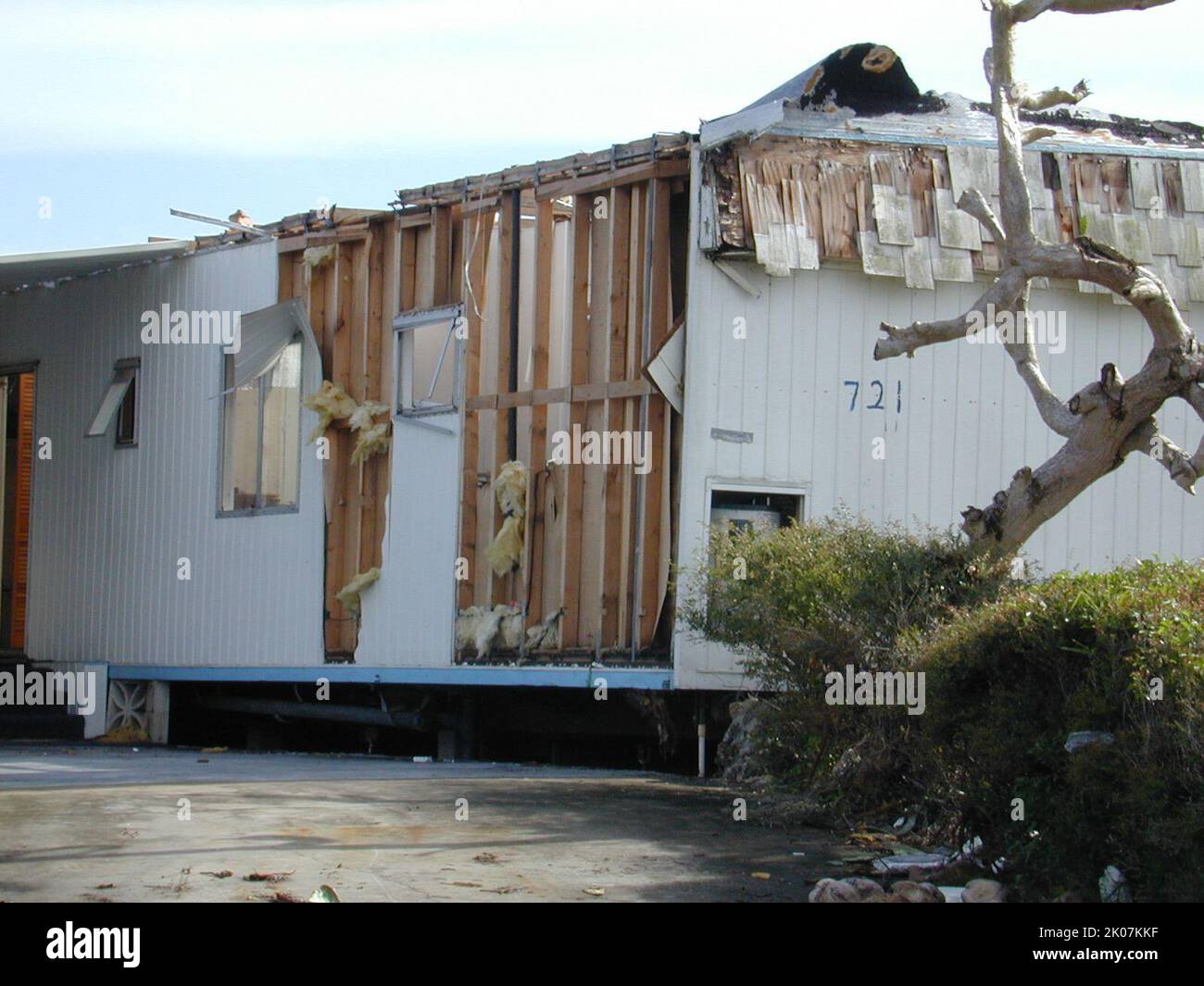 Hurricane Charley impact, Port Charlotte, Florida. Stock Photo