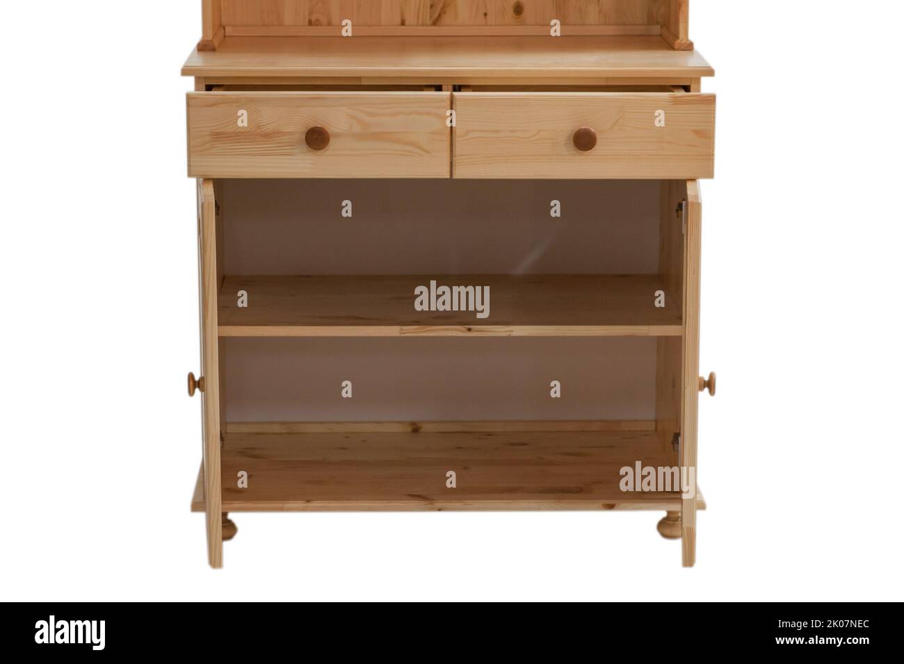 Small wooden drawers, part of wooden furniture in kitchen Stock Photo -  Alamy