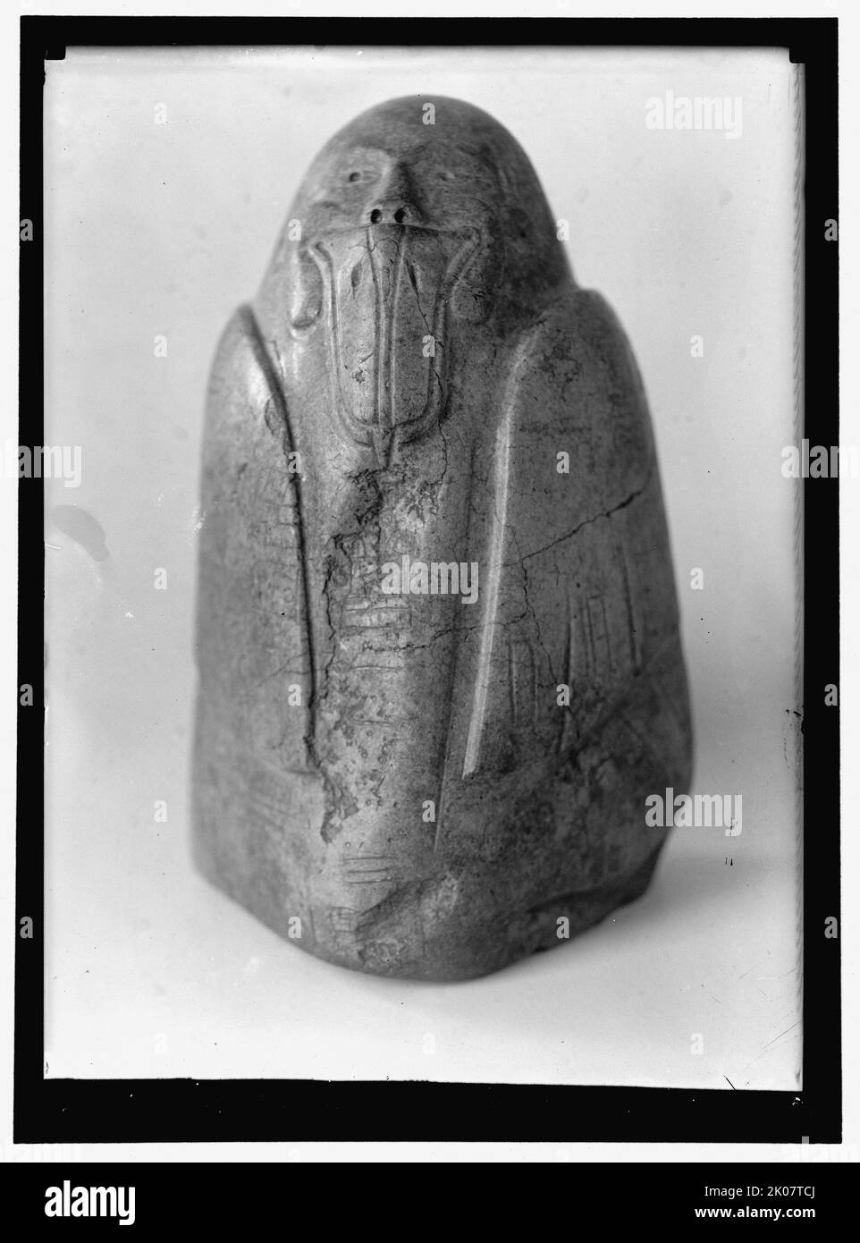 Ancient carving, between 1909 and 1923. Possibly a chess piece. Stock Photo