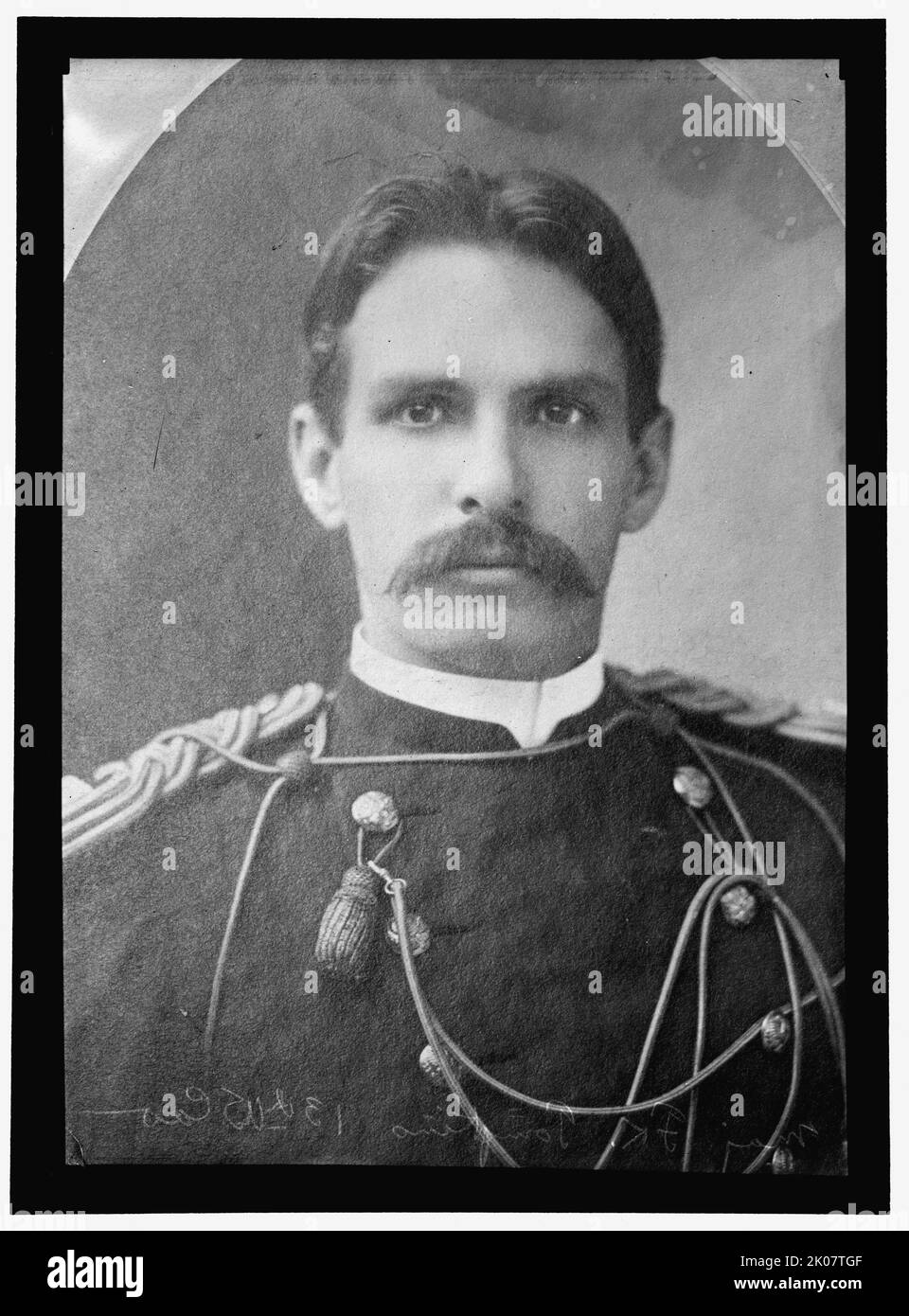 Major F. K. Tomkins, 13th U.S. Cavalry, between 1909 and 1923. US Army officer Frank Tomkins served with distinction during the Mexican Punitive Expedition and was awarded the Distinguished Service Cross. Also fought in the Spanish-American War in Cuba, the Philippine-American War, the Mexican Border War, and World War I. Stock Photo