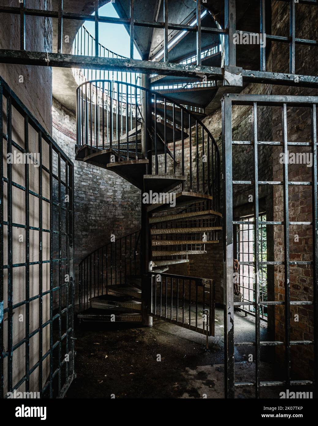 The spiral staircase at the Hill Garden and Pergola in Hampstead. Stock Photo