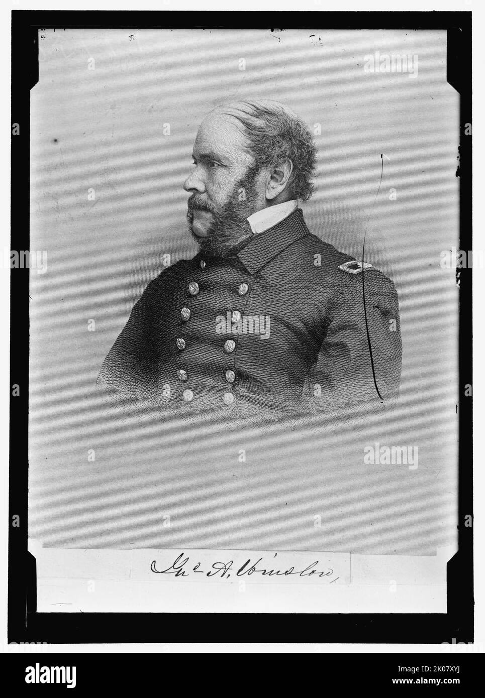 General [sic] Winslow, between 1910 and 1917. US Navy officer John Ancrum Winslow, rear admiral. Served in the Mexican-American War and the American Civil War. Photograph of engraving published 1860s-1890s. Stock Photo