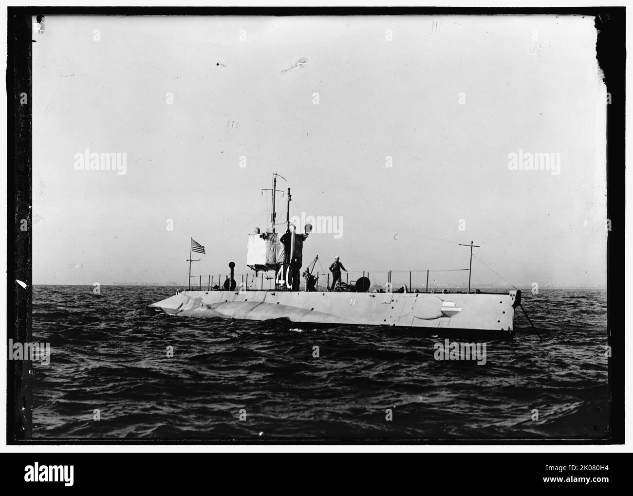 Submarine, #40, the USS L-1 (SS-40), between 1915 and 1918. US Navy sub, launched in January 1915 Stock Photo