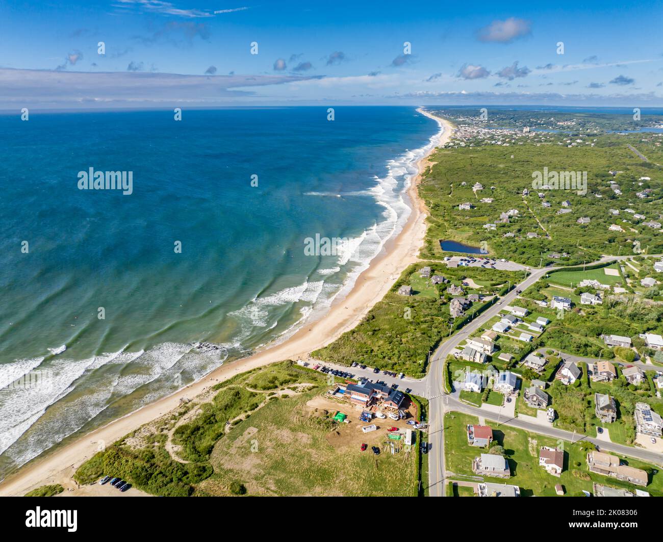 Aerial view of ditch plains and vicinty Stock Photo