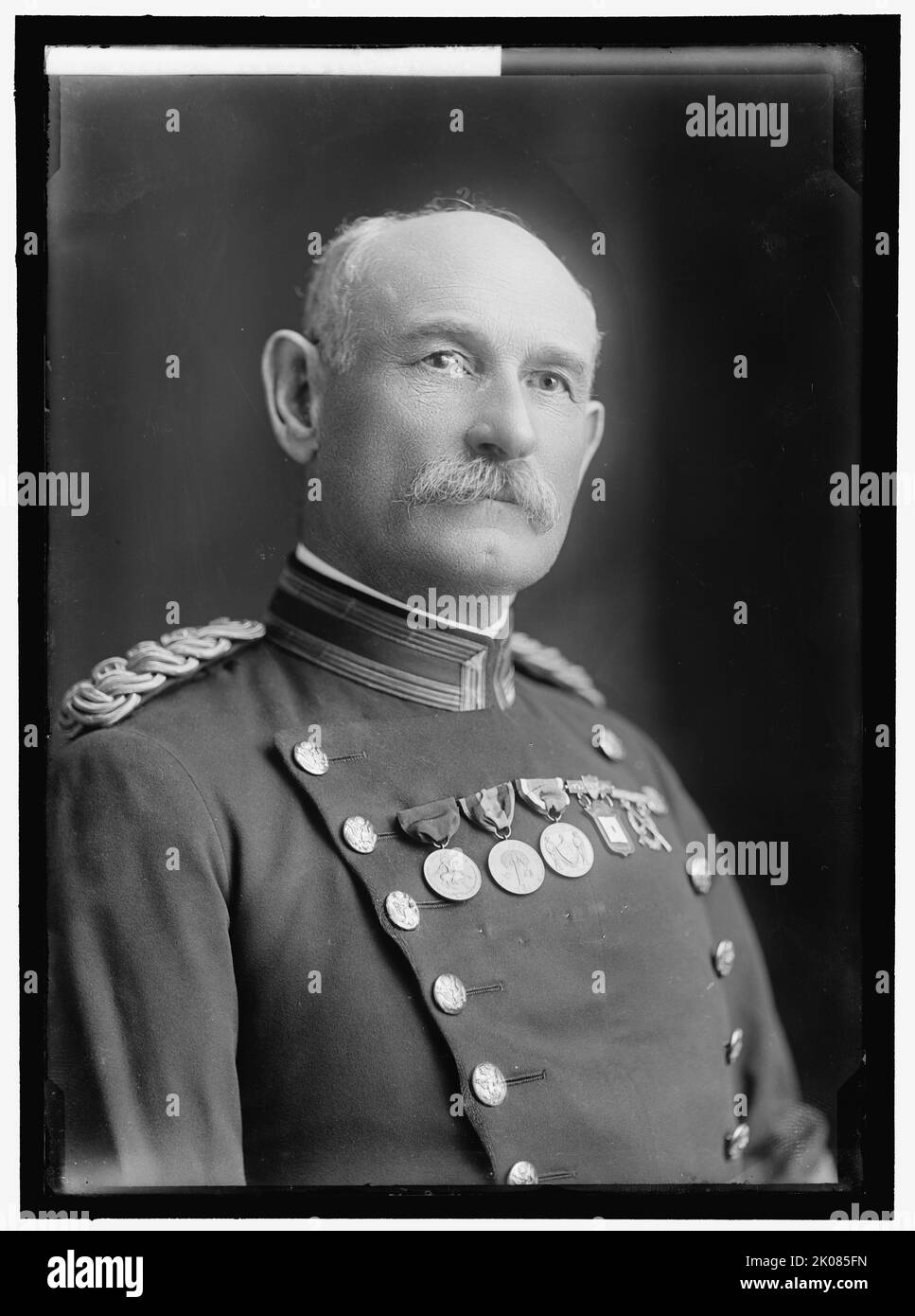 Colonel Joseph Garrard, between 1913 and 1918. US Army officer wearing 'Indian Wars' and 'Philippine Insurrection 1899' medals. Stock Photo