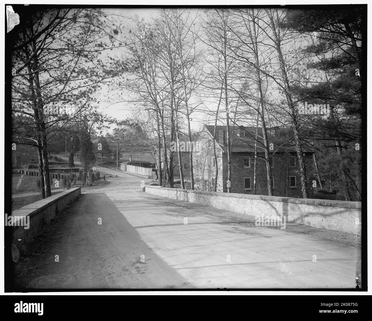 Rock Creek Park scenes: Pierce Mill, between 1910 and 1920. Urban park in Washington, D.C., created by an Act of Congress in 1890. Stock Photo
