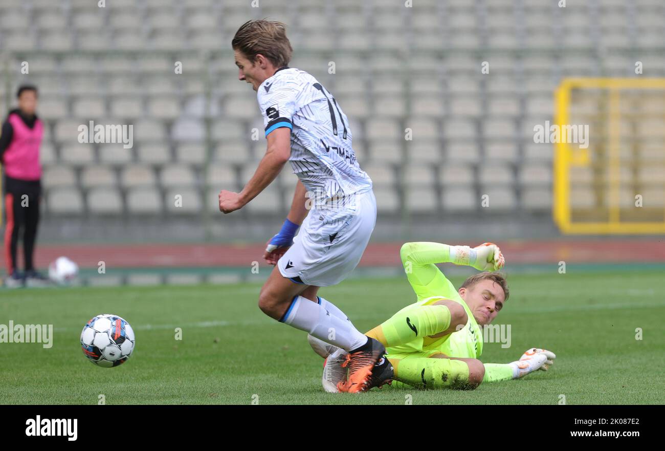 RSCA Futures' David Hubert celebrates after scoring during a soccer match  between RSC Anderlecht, Stock Photo, Picture And Rights Managed Image.  Pic. VPM-43637830