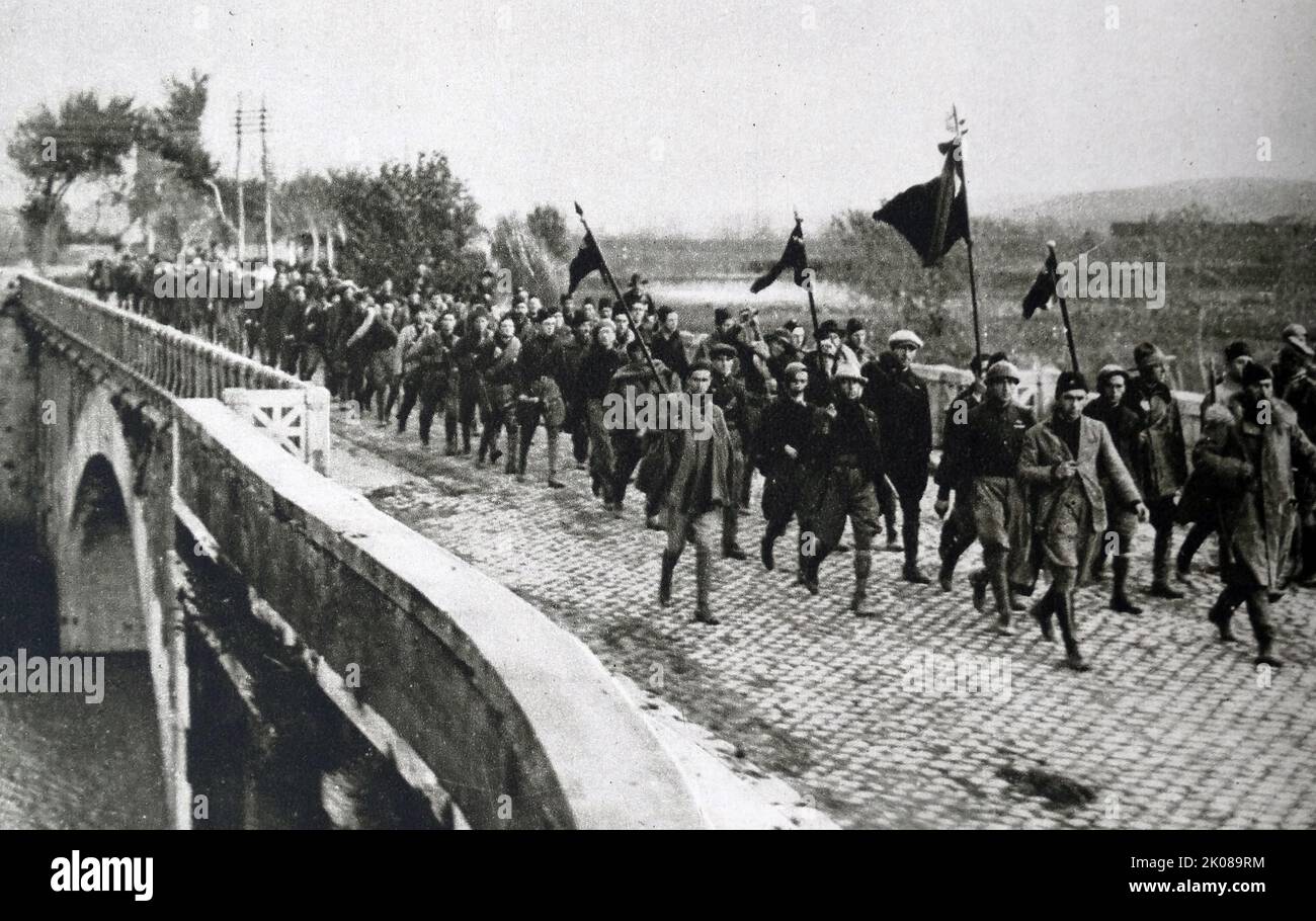 Greek soldiers in Sakaria, 1921. The Battle of the Sakaria was an important engagement in the Greco-Turkish War (1919-1922) Stock Photo