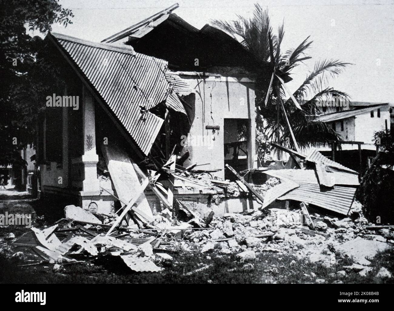 The Bombardment of DaresSalam (Tanzania formerly Tanganyika), by the