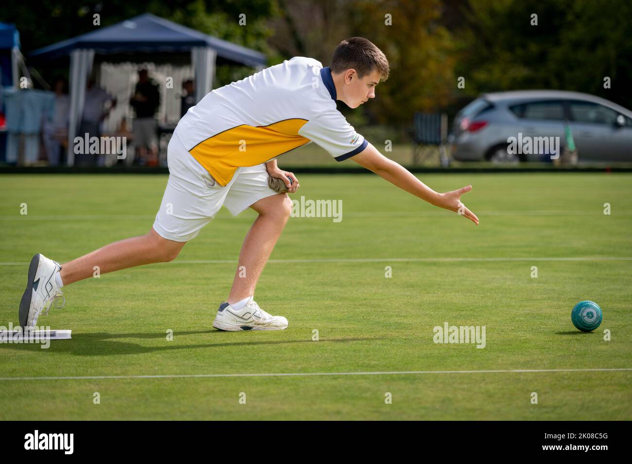 Barton, Cambridge, UK. 10th Sep, 2022. Competitors take part in the Cambridge and District Bowls League Finals Day. Teams and individuals who have been successful in competition earlier in the year battled each other for the end of year trophies. Credit: Julian Eales/Alamy Live News Stock Photo