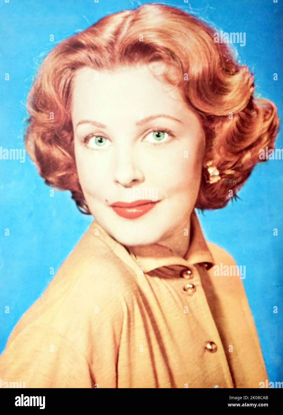 Arlene Carol Dahl (August 11, 1925 - November 29, 2021) was an American actress active in films from the late 1940s. She had three children, the eldest of whom is actor Lorenzo Lamas Stock Photo
