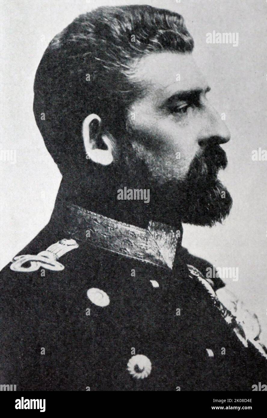 Ferdinand (Ferdinand Viktor Albert Meinrad; 24 August 1865 - 20 July 1927) was King of Romania from 1914 until his death in 1927. Ferdinand was the second son of Leopold, Prince of Hohenzollern and Infanta Antonia of Portugal, daughter of Ferdinand II of Portugal and Maria II of Portugal Stock Photo
