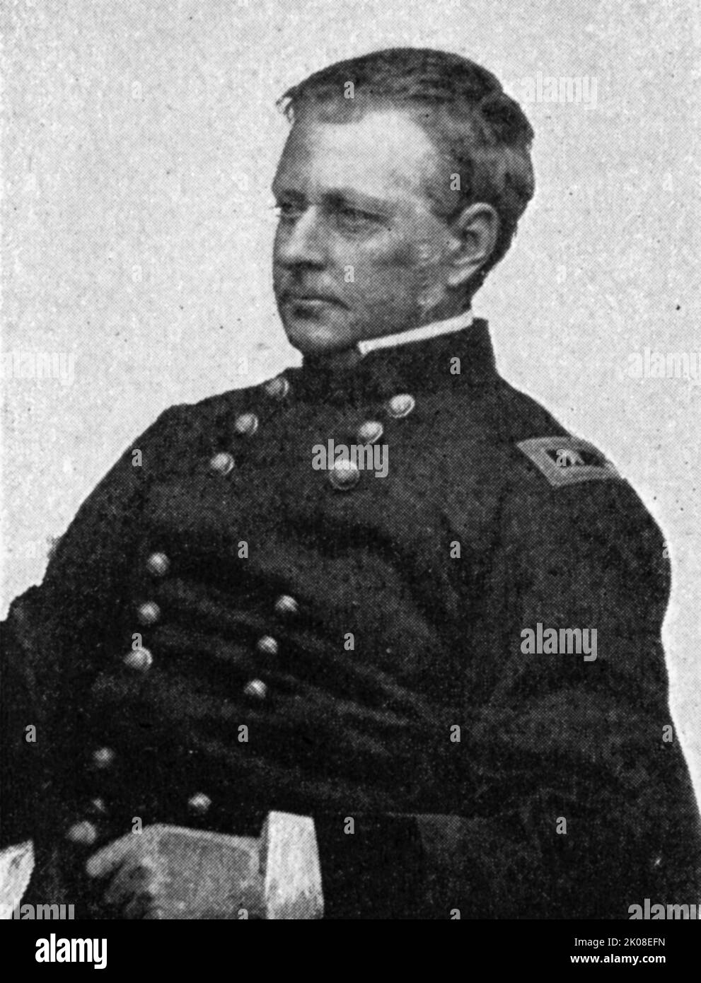 Joseph Hooker (November 13, 1814 - October 31, 1879) was an American Civil War general for the Union, chiefly remembered for his decisive defeat by Confederate General Robert E. Lee at the Battle of Chancellorsville in 1863 Stock Photo