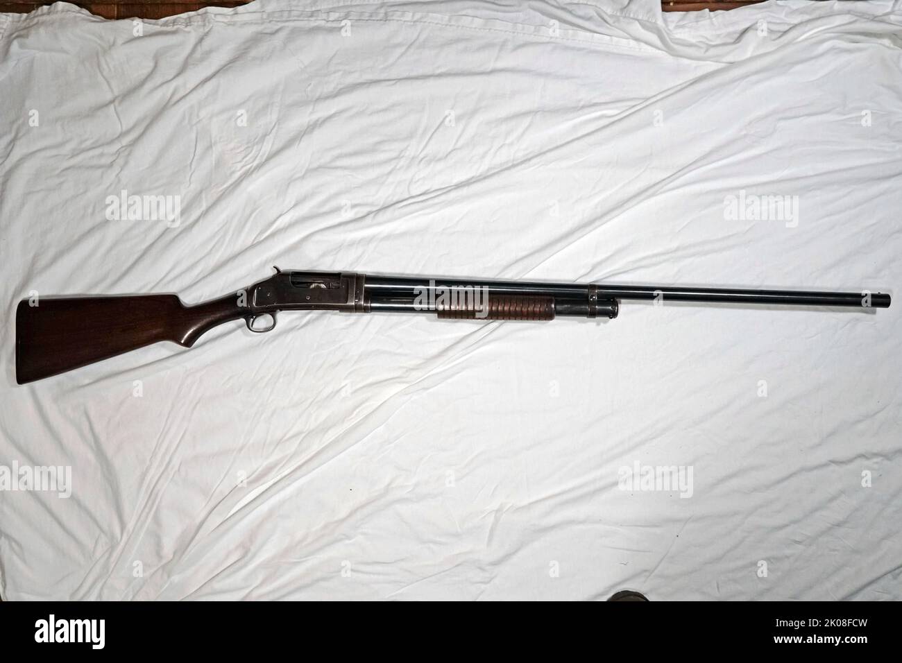 Winchester Model 1897 Pump Shotgun Stock Photo
