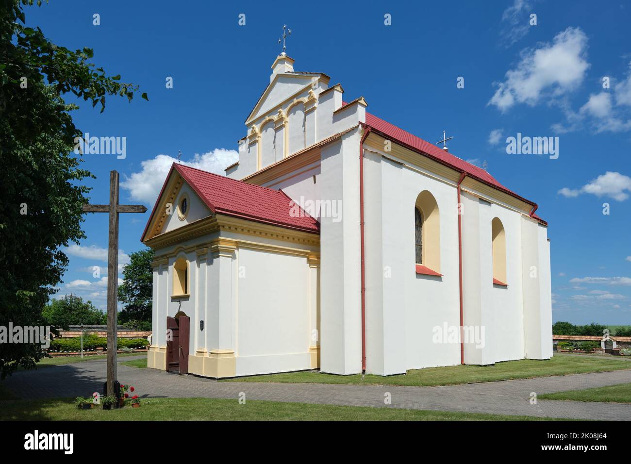 Old ancient church of Saint George in Kremyanitsa, Zelva district, Grodno region, Belarus. Stock Photo