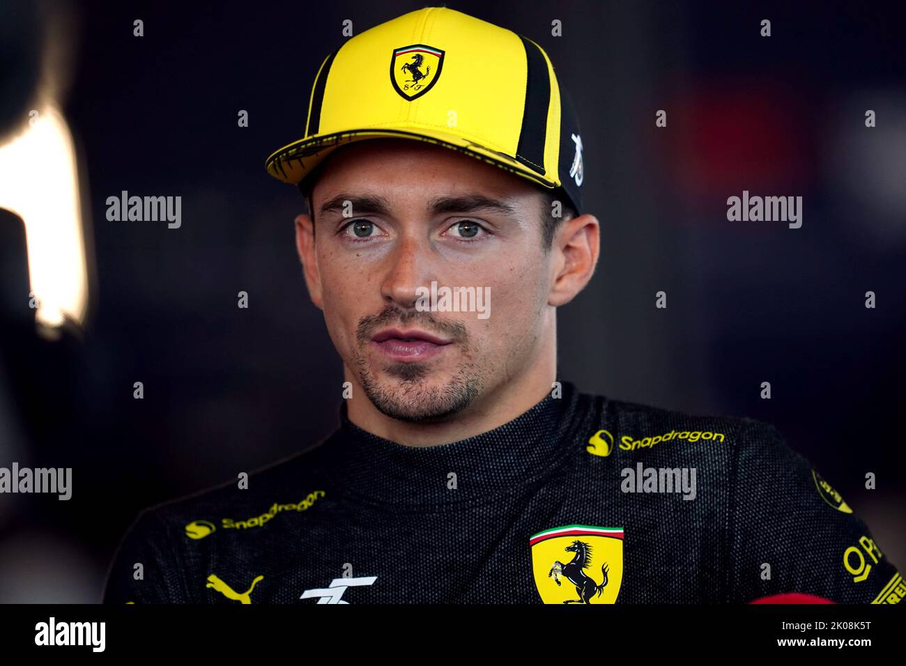 Ferrari's Charles Leclerc after claiming pole position during ...