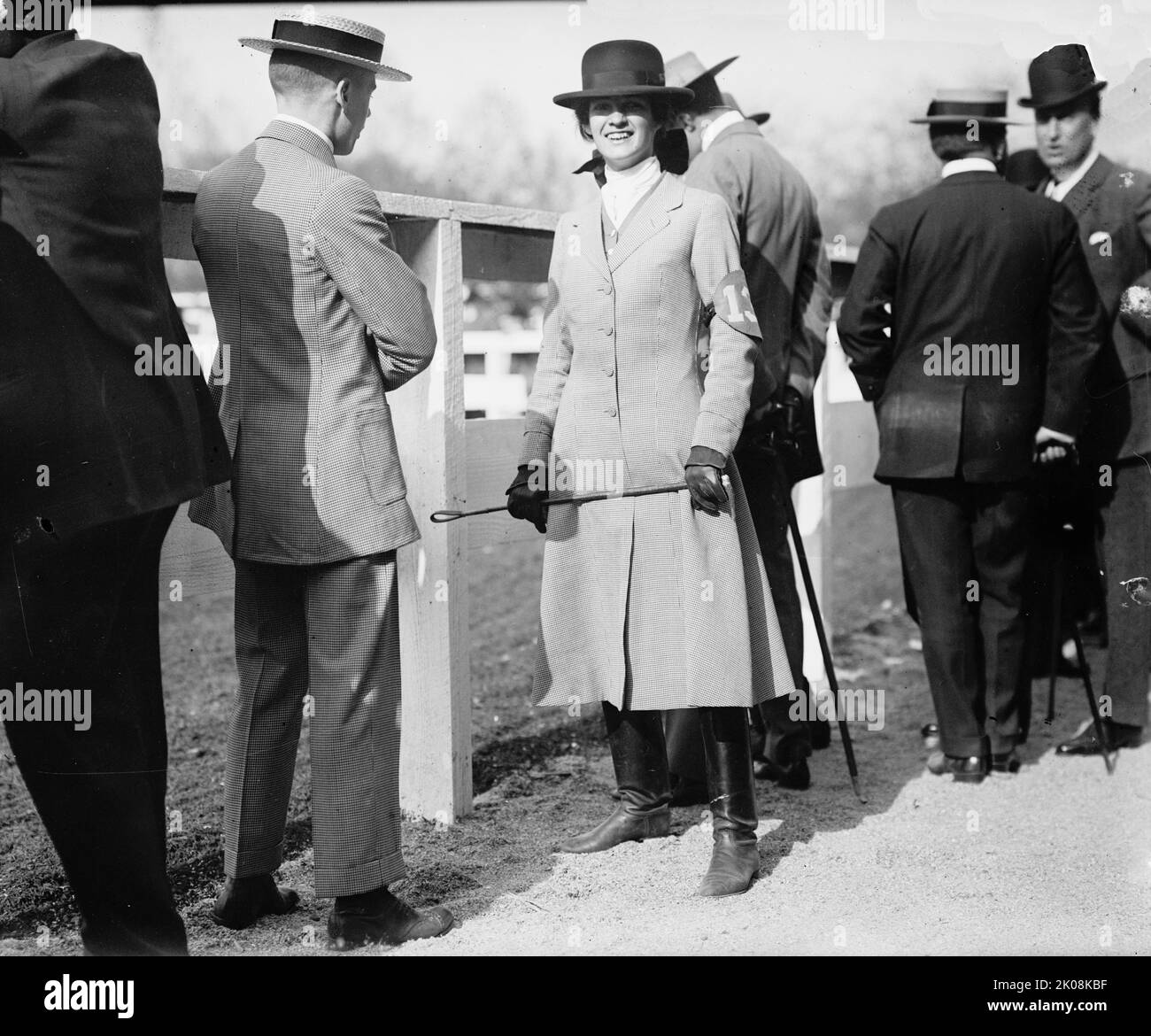 Horse Shows - Miss Martha Hazard, Hurdling And On Foot, 1911 Stock 