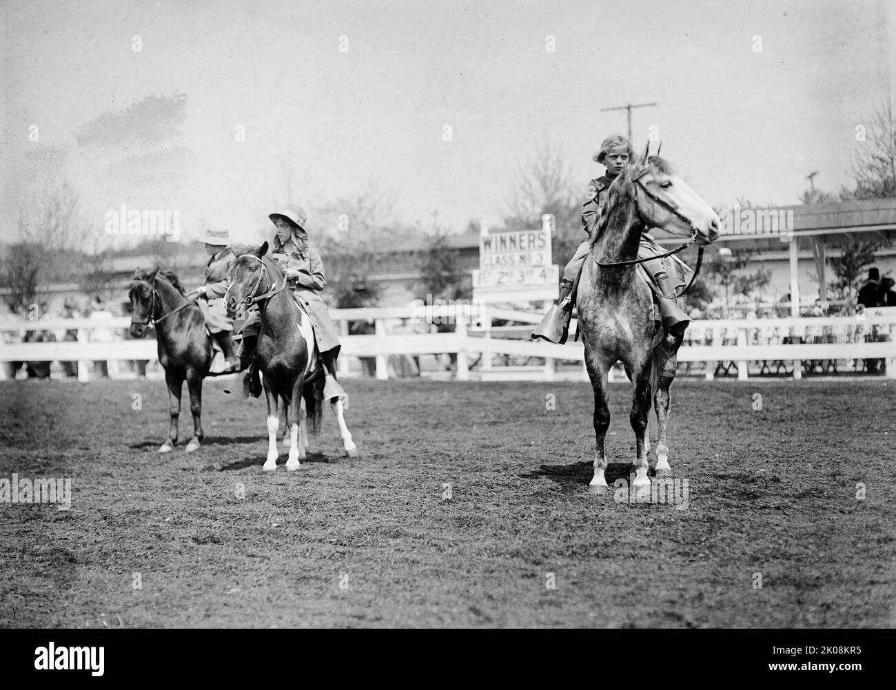 Horse Shows - Children And Ponies, 1911. Stock Photo