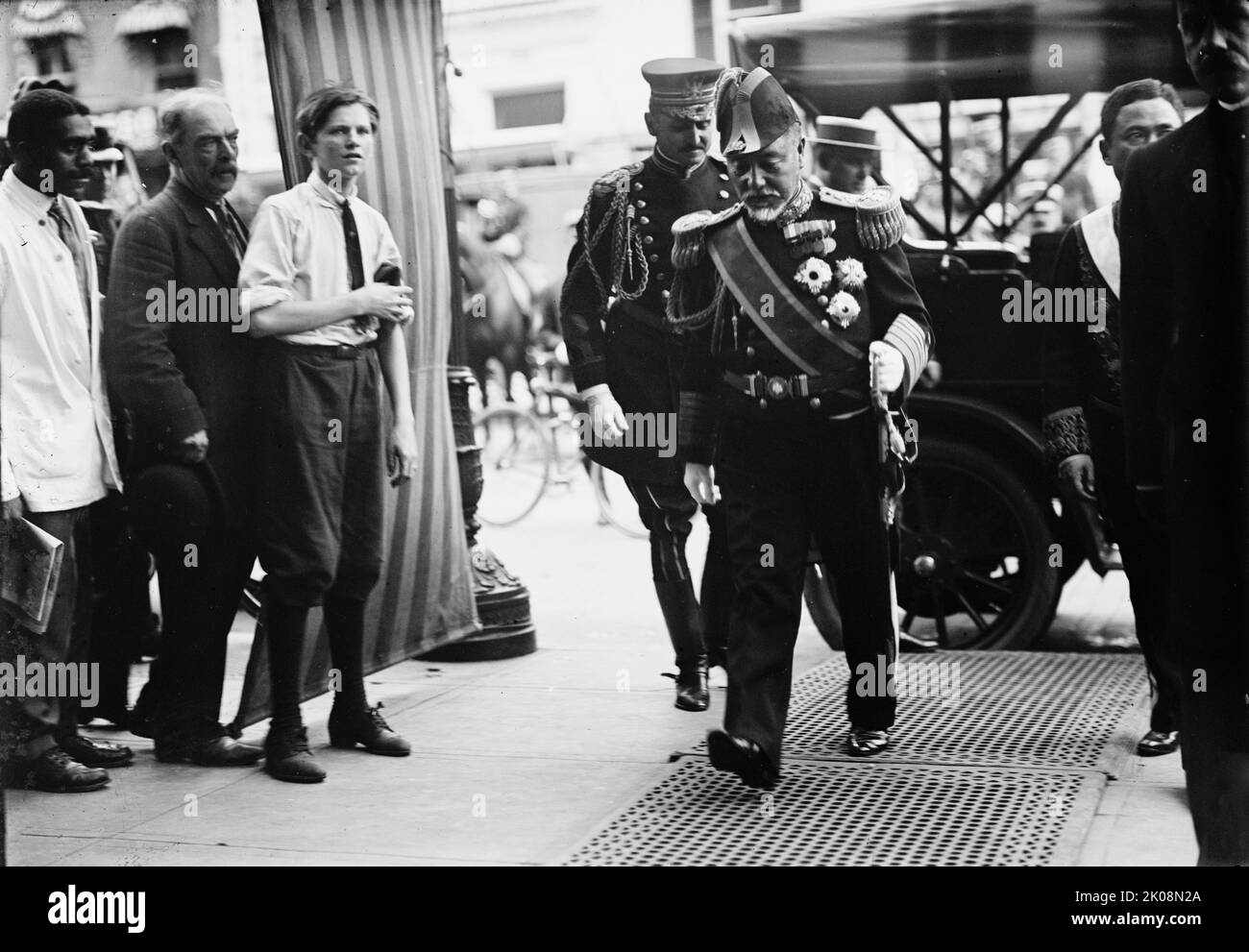 Togo At U.S. Naval Academy, [Annapolis, Maryland], 1911. [Marshal-Admiral the Marquis Togo Heihachiro was admiral of the fleet in the Imperial Japanese Navy.] Stock Photo