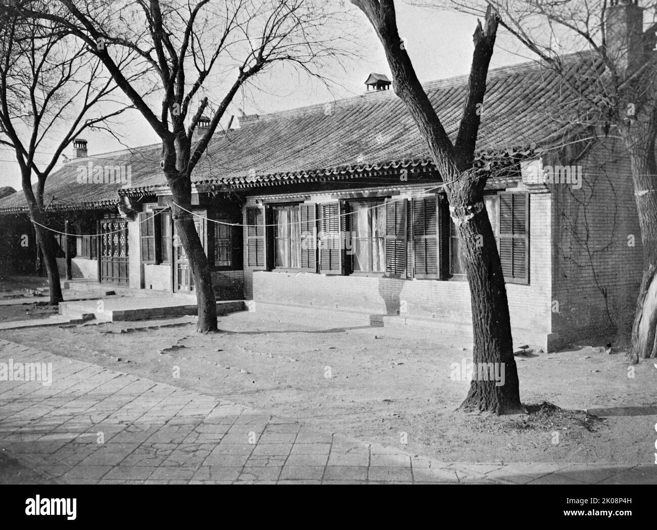 China. Buildings, 1913. Stock Photo