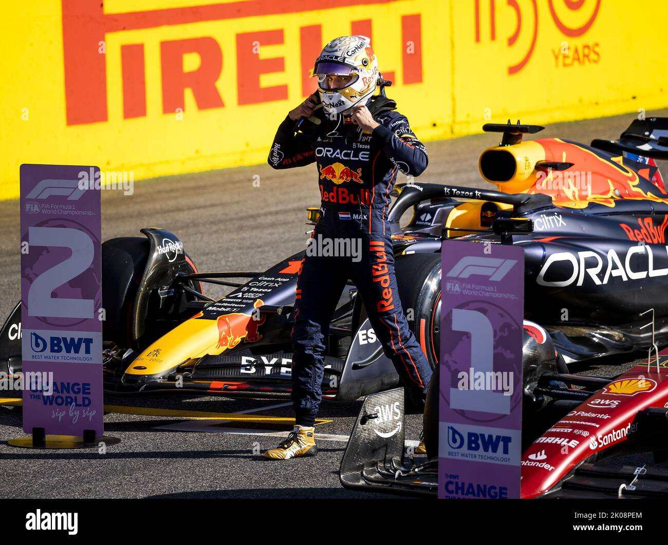 MONZA Max Verstappen (Oracle Red Bull Racing) after qualifying for