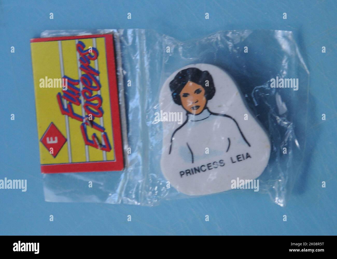 STAR WARS ERASER FEATURING PRINCESS LEIA FROM THE EARLY EIGHTIES PART OF HANNAH WALKER'S NEW AND VALUABLE COLLECTION. PIC MIKE WALKER,2013 MIKE WALKER PICTURES Stock Photo