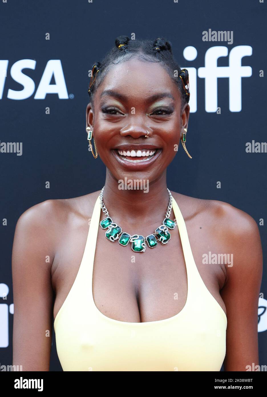Wanda Banda arriving to "The Woman King" premiere during the 2022