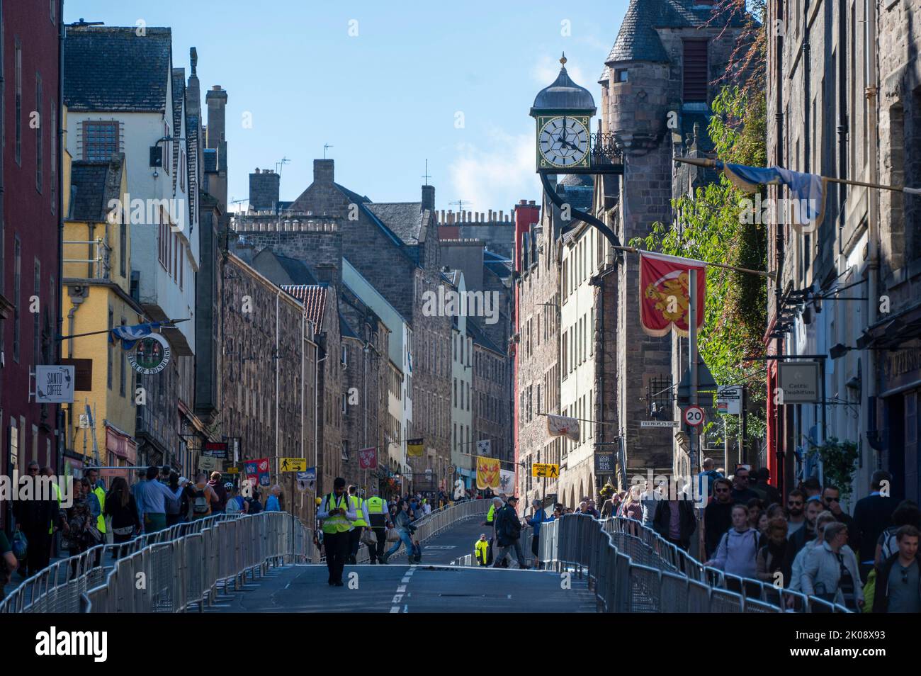 Edinburgh, Scotland. Saturday September 10 2022 The Royal Mile where