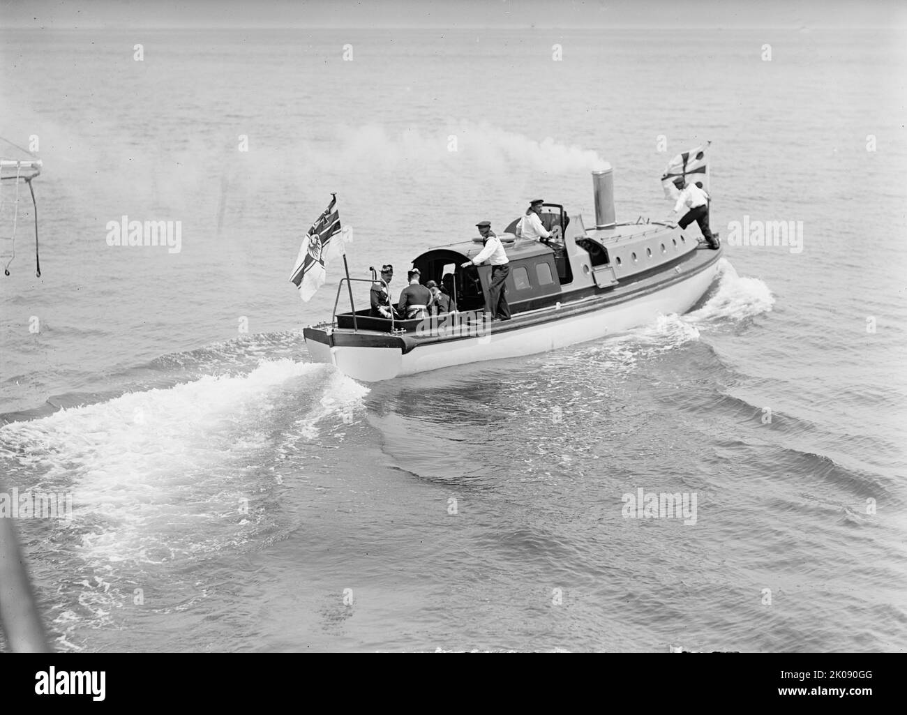 German Squadron Visit To U.S. Adm. Peschwitz Leaving 'Mayflower