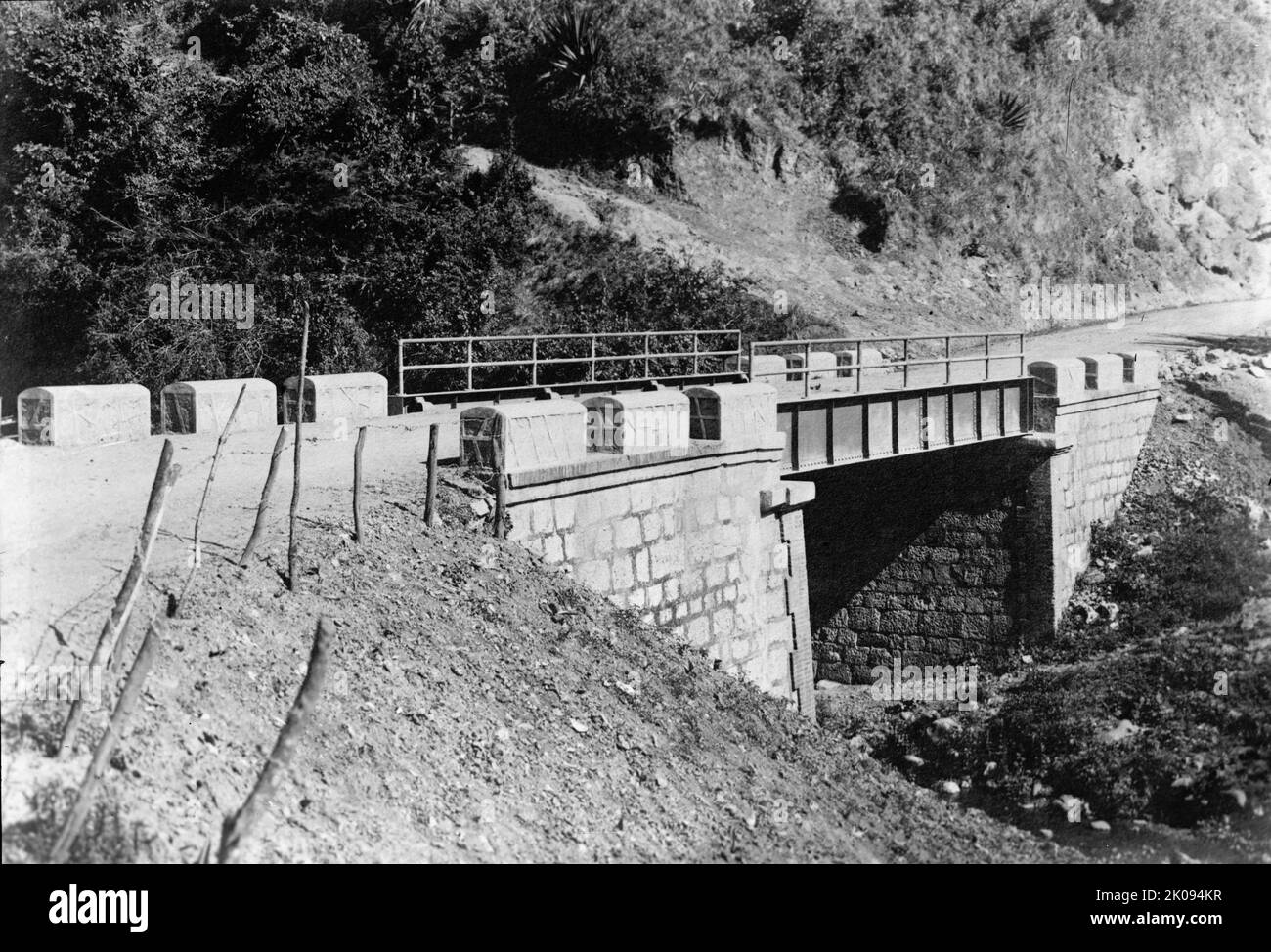 Puerto Rico Roads, Bridges, And Road Construction, 1912. ['Road #9, Bayamon - Comerio - &quot;Conventa&quot; Bridge']. Stock Photo