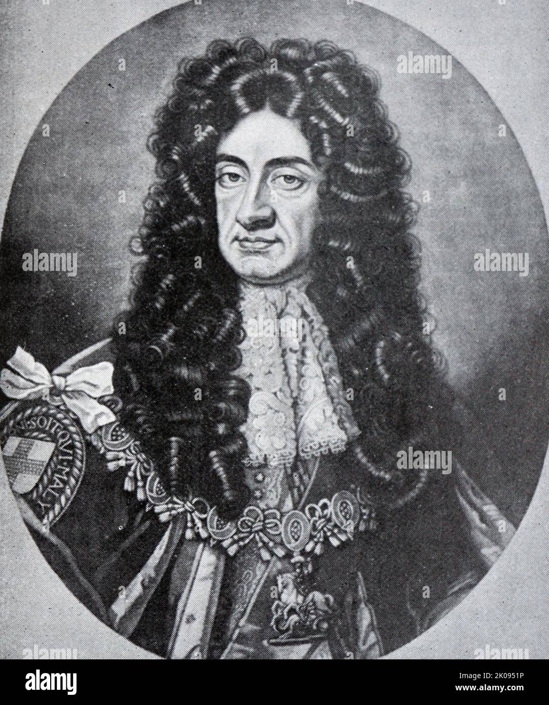 King Charles II 1660 Dark Brown Period Wig 