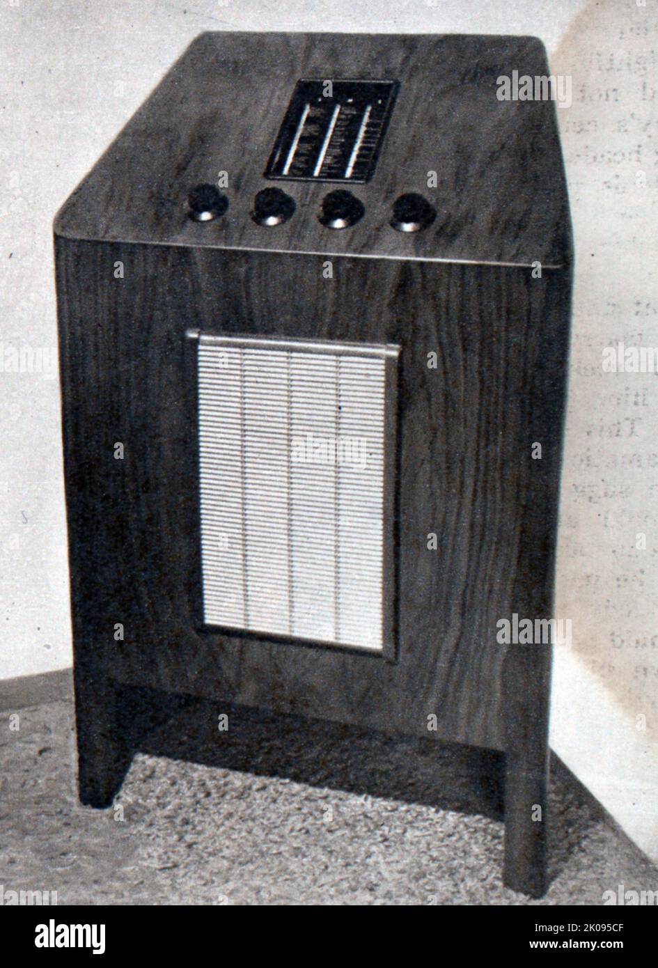 Radio console receiver by Ferranti. Stock Photo
