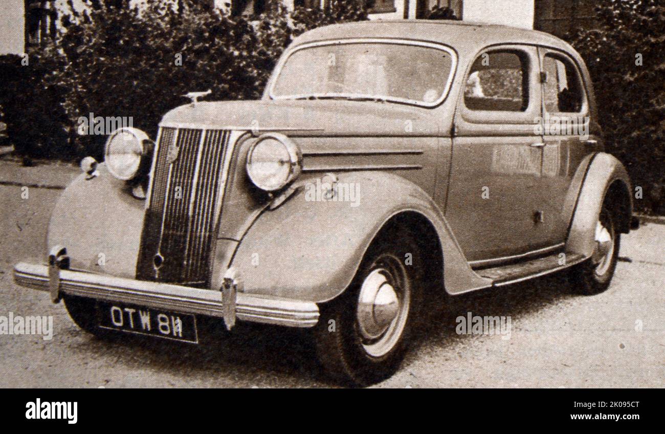 The Ford Pilot Model E71A is a medium-sized car that was built by Ford UK from August 1947 to 1951. It was effectively replaced in 1951 with the launch of Ford UK's Zephyr Six and Consul models, though V8 Pilots were still offered for sale, being gradually withdrawn during that year. In its production run 22,155 cars were made. Stock Photo