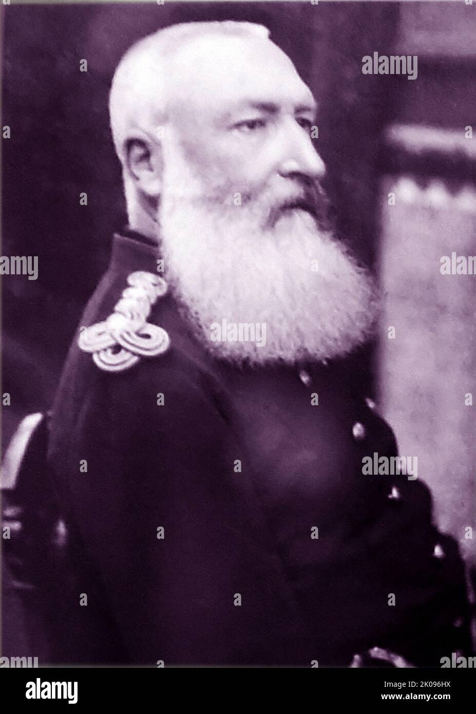 Leopold II (1835 - 1909) was the second King of the Belgians from 1865 to 1909 and, through his own efforts, the King-Sovereign of the Congo Free State from 1885 to 1908. Stock Photo