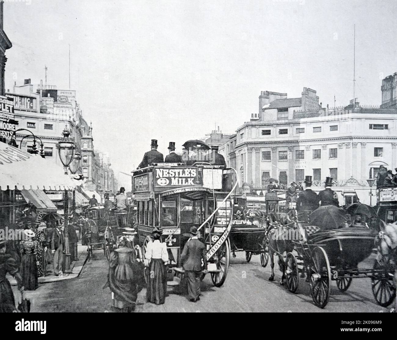 Vintage photograph of London in late Victorian era, England, 1895. Stock Photo