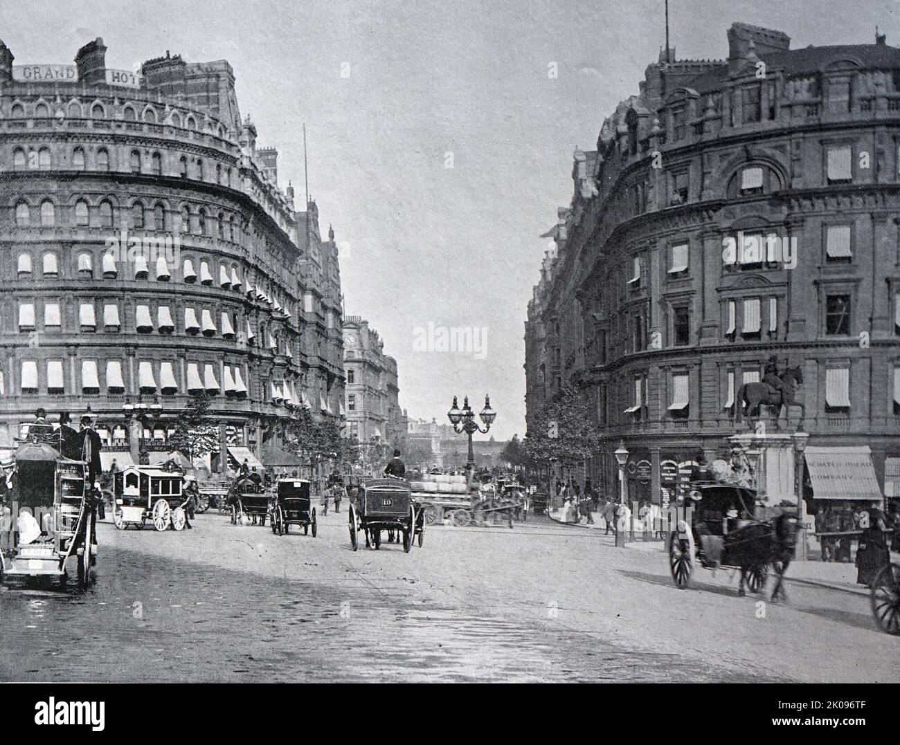 Vintage photograph of London in late Victorian era, England, 1895. Stock Photo