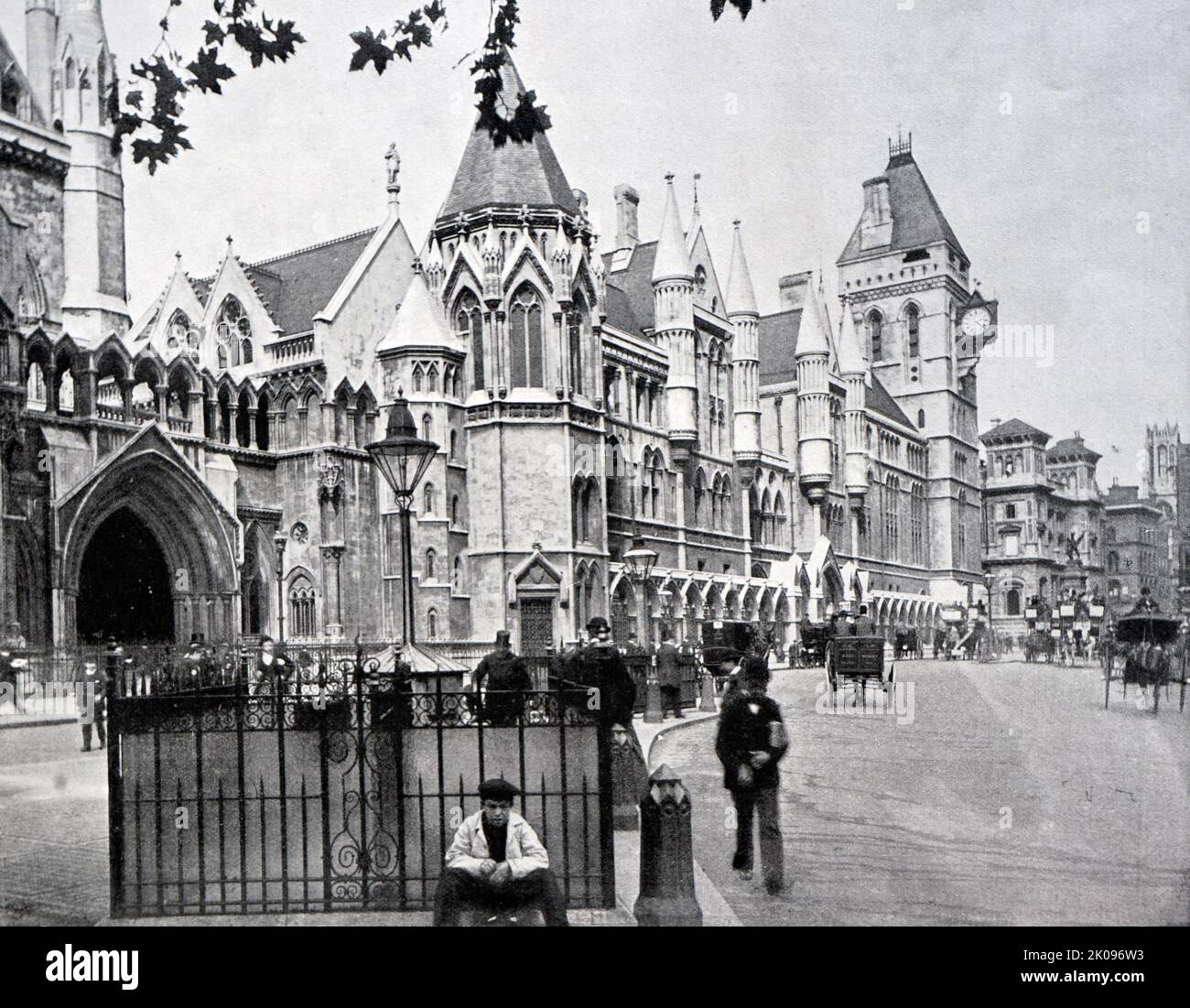 Vintage photograph of London in late Victorian era, England, 1895. Stock Photo