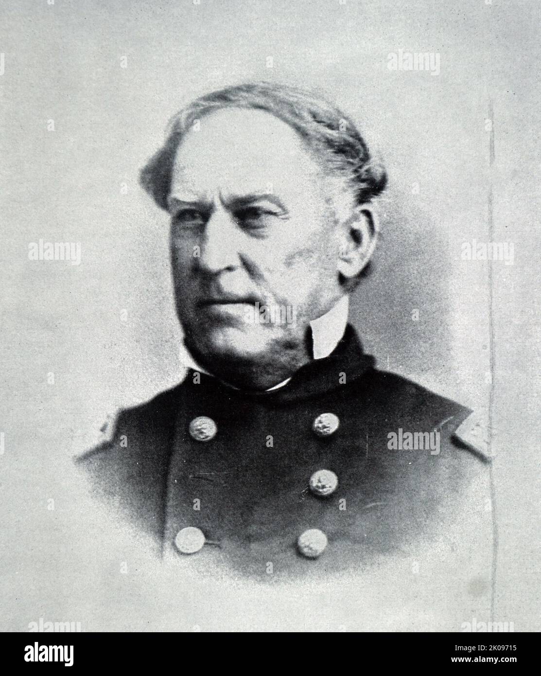 Admiral David Farragut. David Glasgow Farragut (July 5, 1801 - August 14, 1870) was a flag officer of the United States Navy during the American Civil War. Stock Photo
