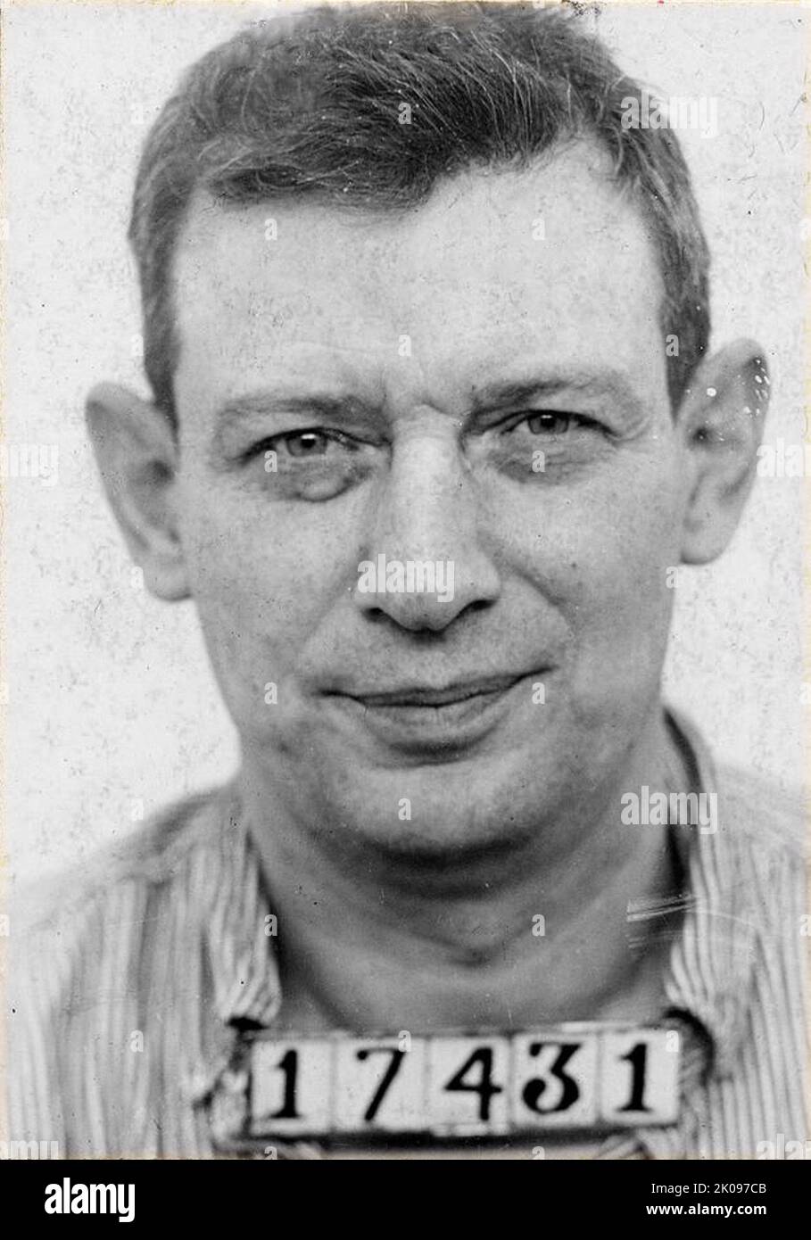 Robert Franklin Stroud (January 28, 1890 - November 21, 1963), known as the 'Birdman of Alcatraz', was a convicted murderer, American federal prisoner and author who has been cited as one of the most notorious criminals in the United States. During his time at Leavenworth Penitentiary, he reared and sold birds and became a respected ornithologist. From 1942 to 1959, he was incarcerated at Alcatraz, Stroud was never released from the federal prison system. Stock Photo