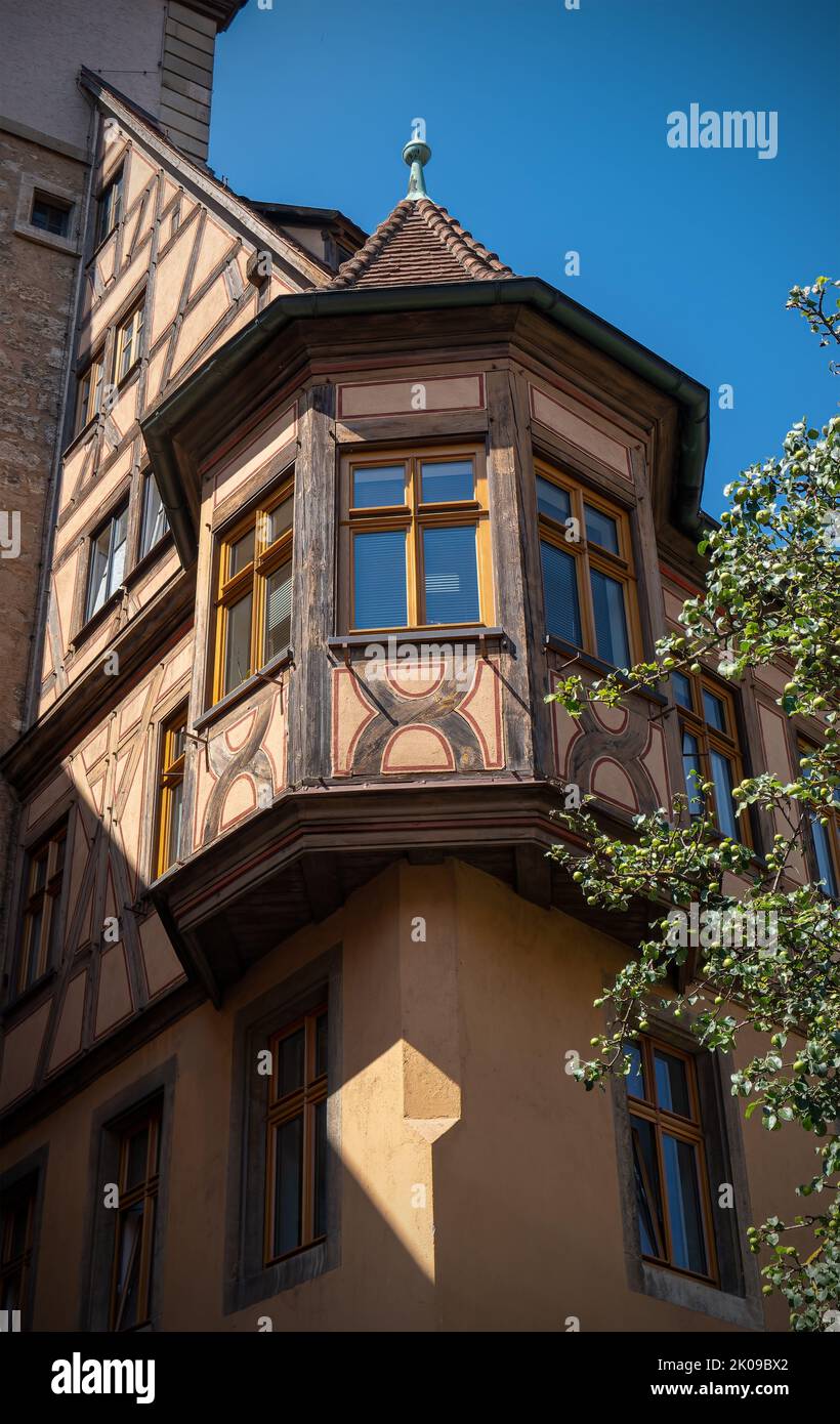 Typical Feature Bay window (Erkers) typical architectural feature in Rothenburg ob der ...