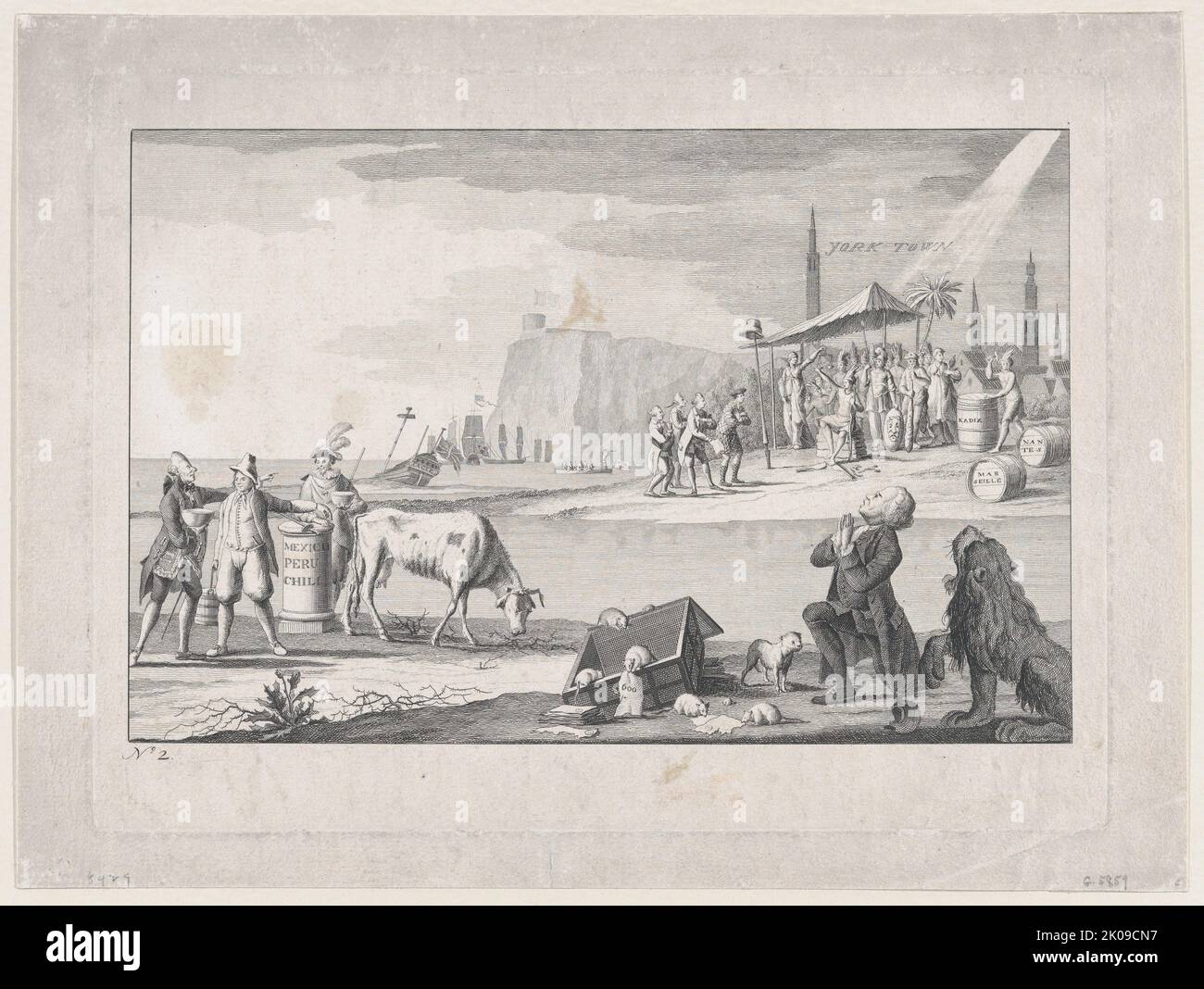 Yorktown, 1781. Stock Photo