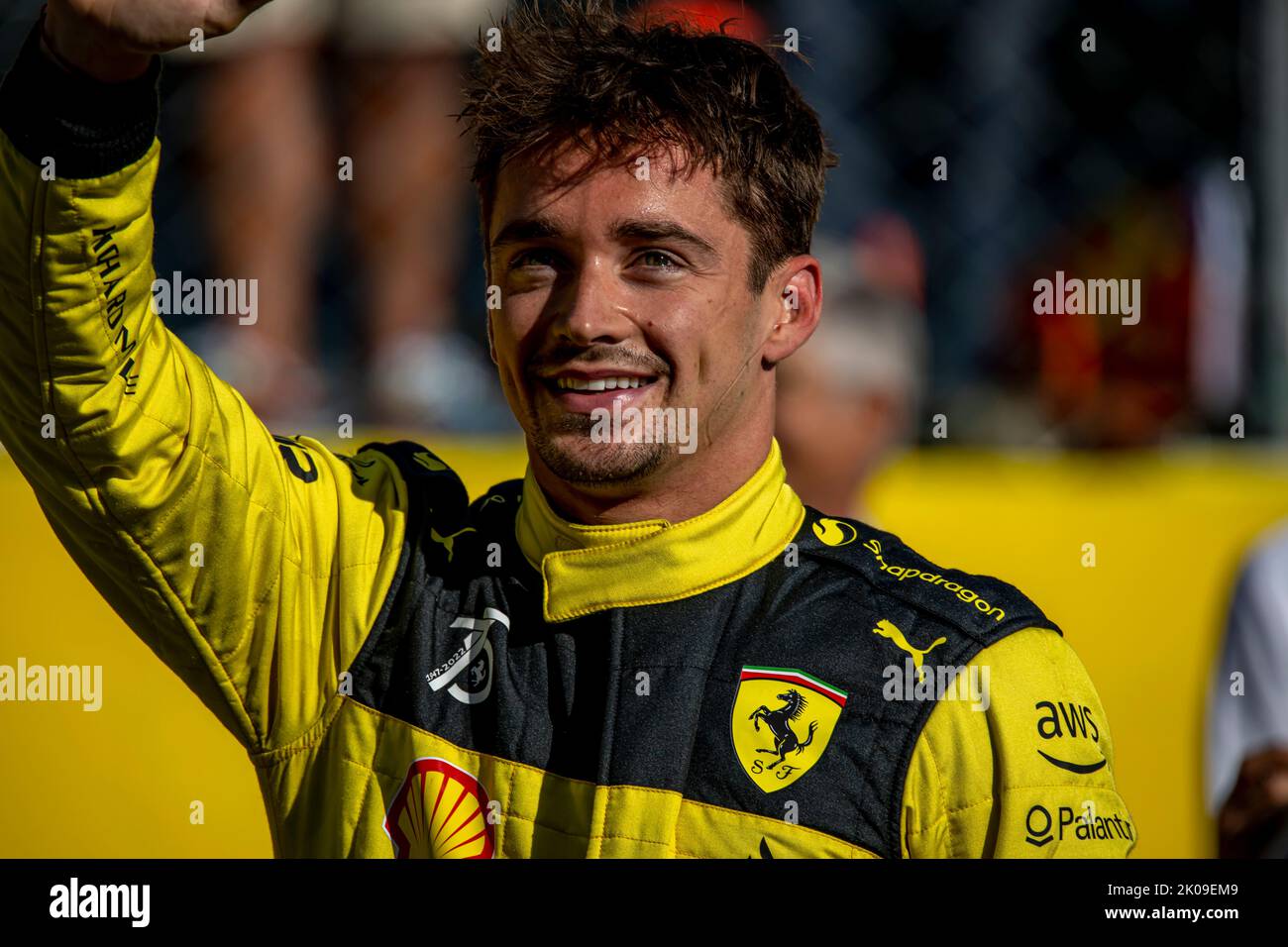 Monza, Italy, 10th Sep 2022, Charles Leclerc, from Monaco competes for ...