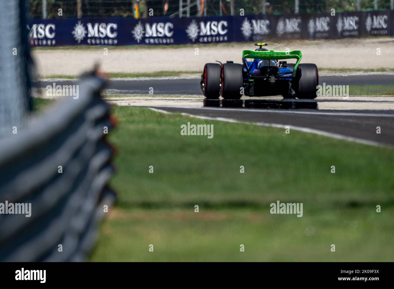 Monza, Italy, 10th Sep 2022, Nicholas Latifi, from Canada competes for Williams Racing. Qualifying, round 16 of the 2022 Formula 1 championship. Credit: Michael Potts/Alamy Live News Stock Photo