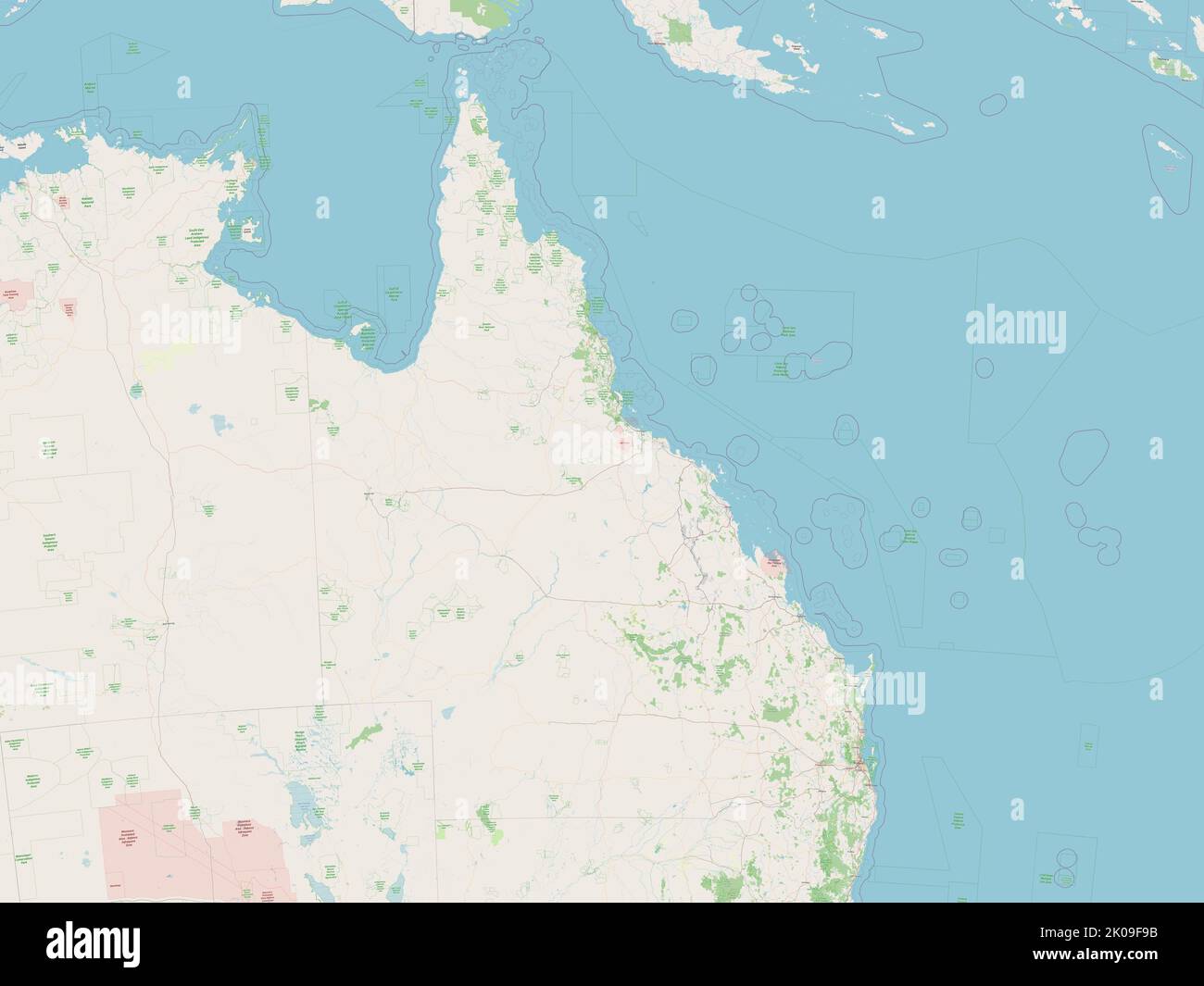 Queensland, state of Australia. Open Street Map Stock Photo Alamy