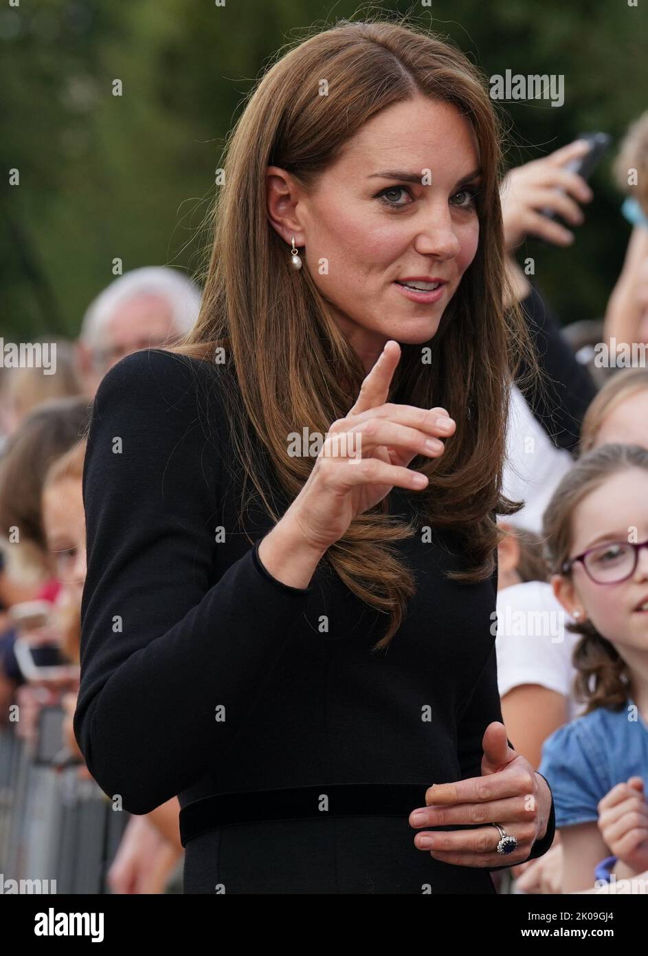 The Princess of Wales meets members of the public at Windsor Castle in ...