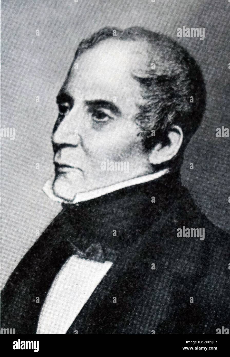 Sir George Arthur, (1784 - 1854) Lieutenant Governor of British Honduras from 1814 to 1822, Van Diemen's Land (present-day Tasmania) from 1823 to 1837. The malicious campaign against Aboriginal Tasmanians, known as the Black War, occurred during this term of office. He later served as Lieutenant Governor of Upper Canada from 1838 to 1841, and Governor of Bombay from 1842 to 1846. Stock Photo
