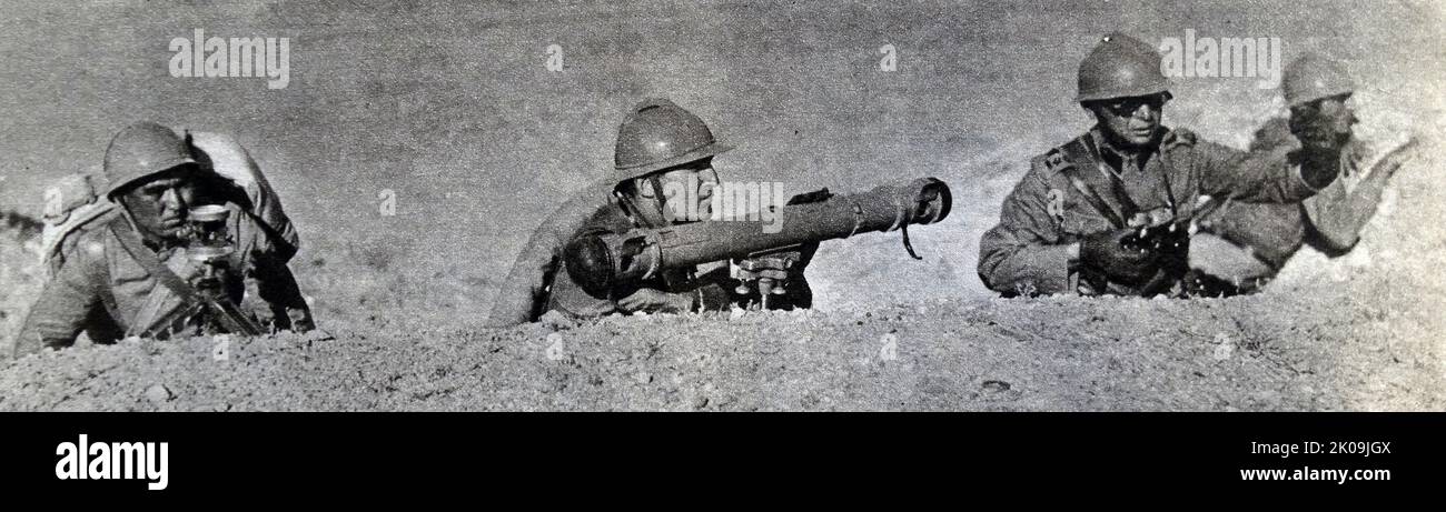 Turkish army in training during the 1930's. Stock Photo