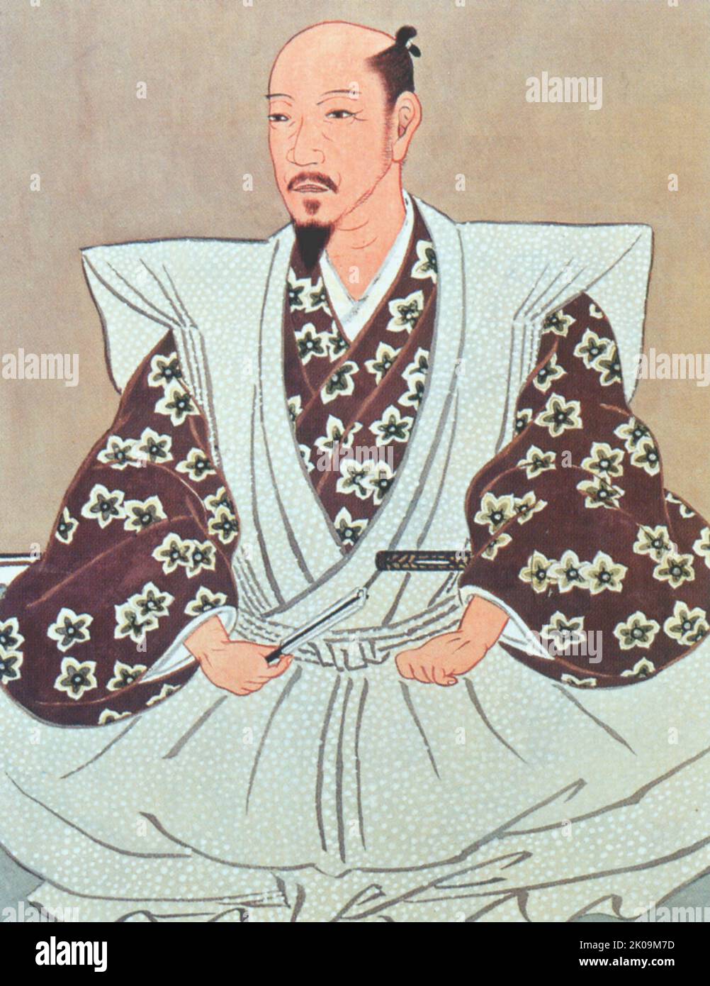 Kato Kiyomasa (1562 - 1611) Japanese daimyo of the Azuchi-Momoyama and Edo periods. His court title was Higo-no-kami. His child name was Yashamaru, and first name was Toranosuke. He was one of Hideyoshi's Seven Spears of Shizugatake. Stock Photo