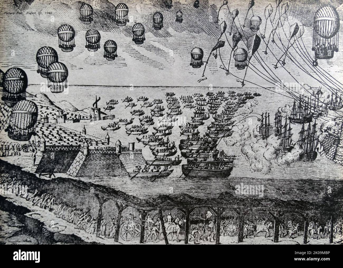 When last we were threatened with invasion: A Frenchman's idea for invading Britain in the Napoleonic Wars. The Napoleonic Wars (1803-1815) were a series of major global conflicts pitting the French Empire and its allies, led by Napoleon I, against a fluctuating array of European powers formed into various coalitions. It produced a period of French domination over most of continental Europe. The wars stemmed from the unresolved disputes associated with the French Revolution and its resultant conflict. Stock Photo